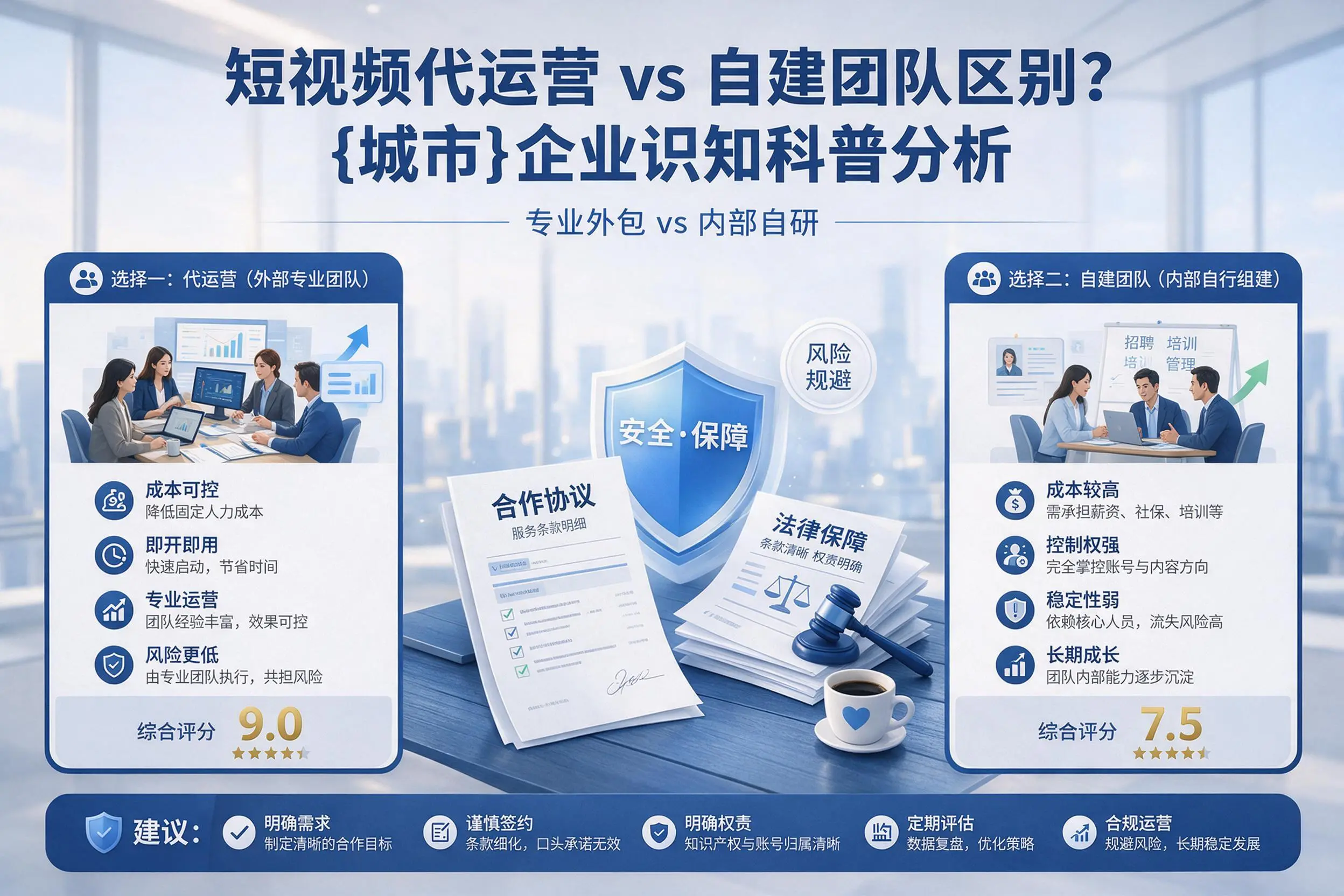 短视频代运营与自建团队区别？六盘水企业认知科普分析
