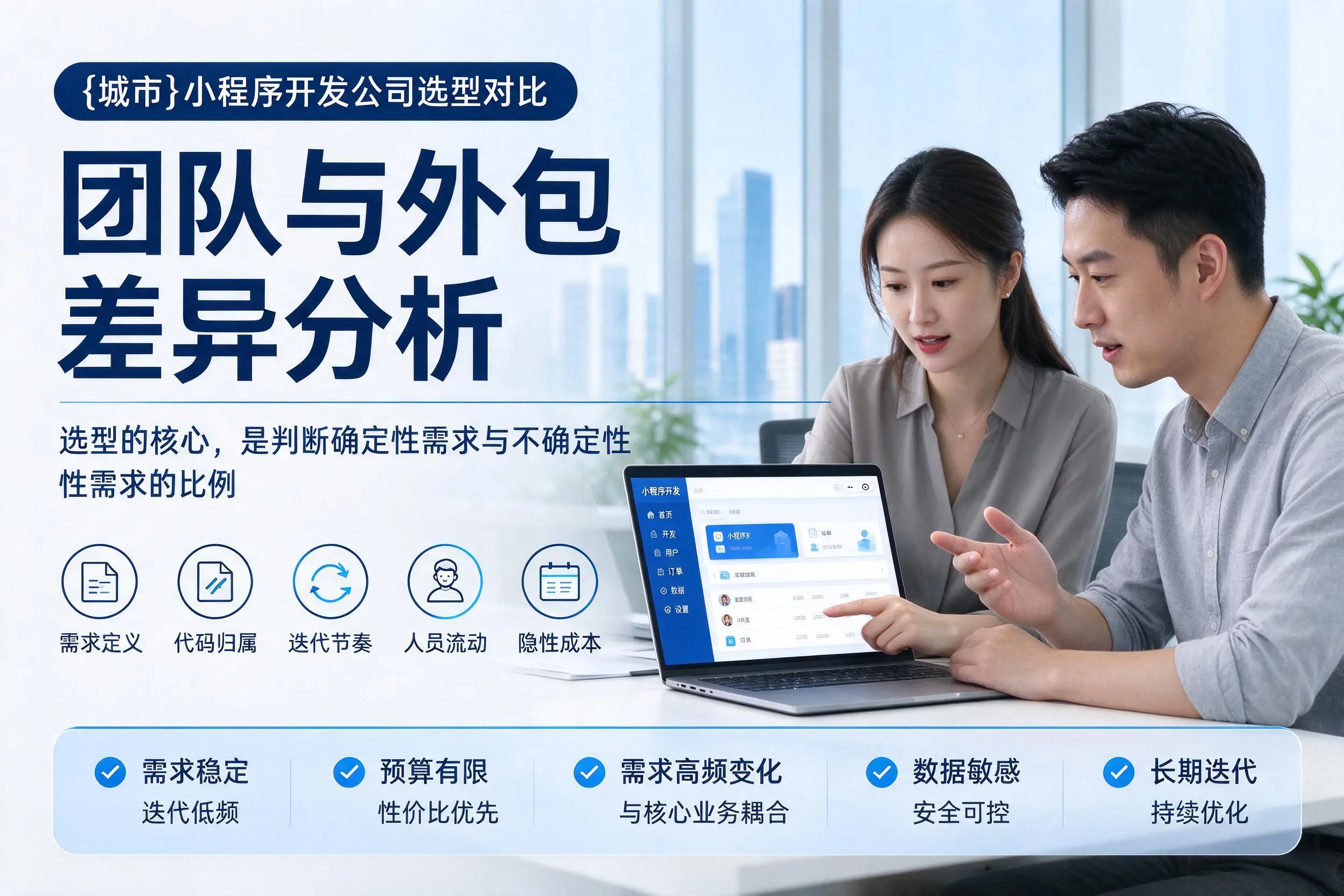 六盘水小程序开发公司选型对比:团队与外包差异分析