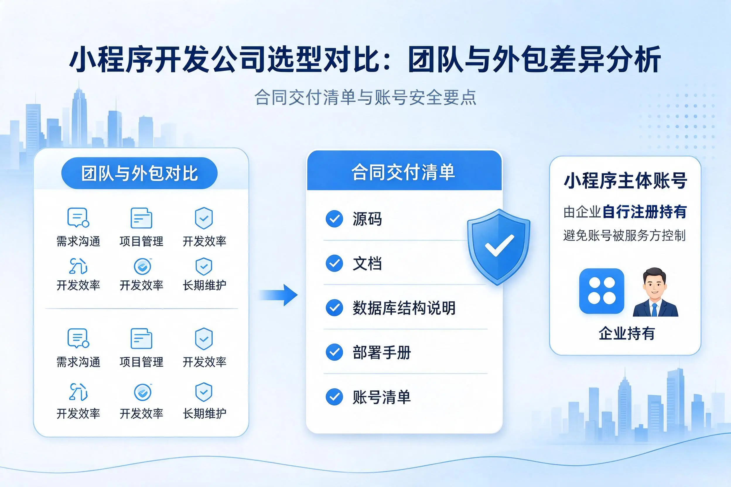 六盘水小程序开发公司选型对比:团队与外包差异分析