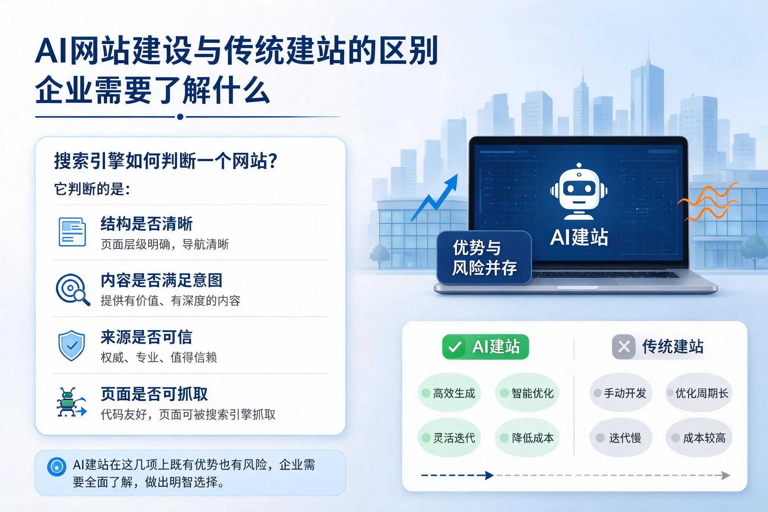 AI网站建设与传统建站的区别,六盘水企业需要了解什么