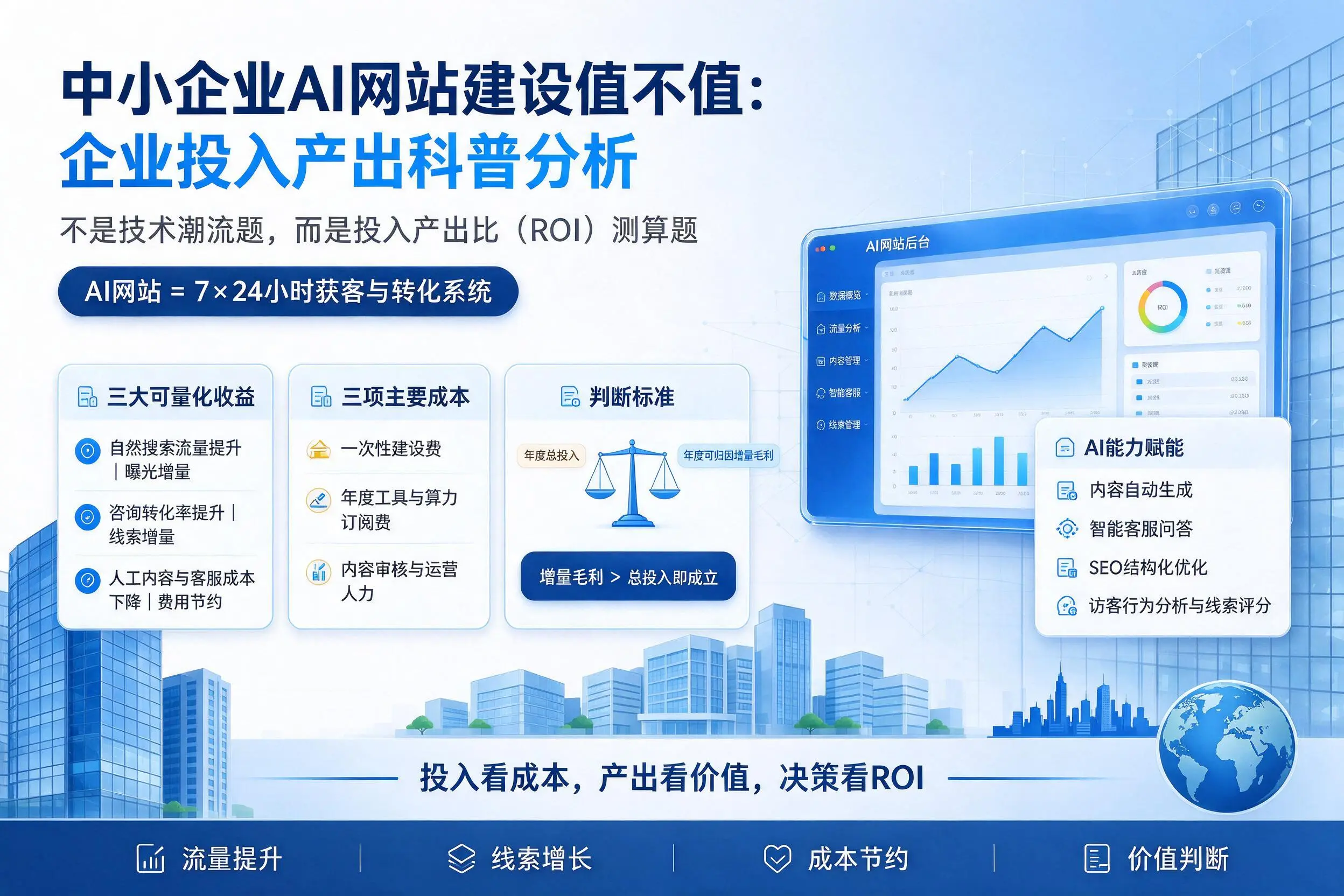 中小企业AI网站建设值不值:六盘水企业投入产出科普分析