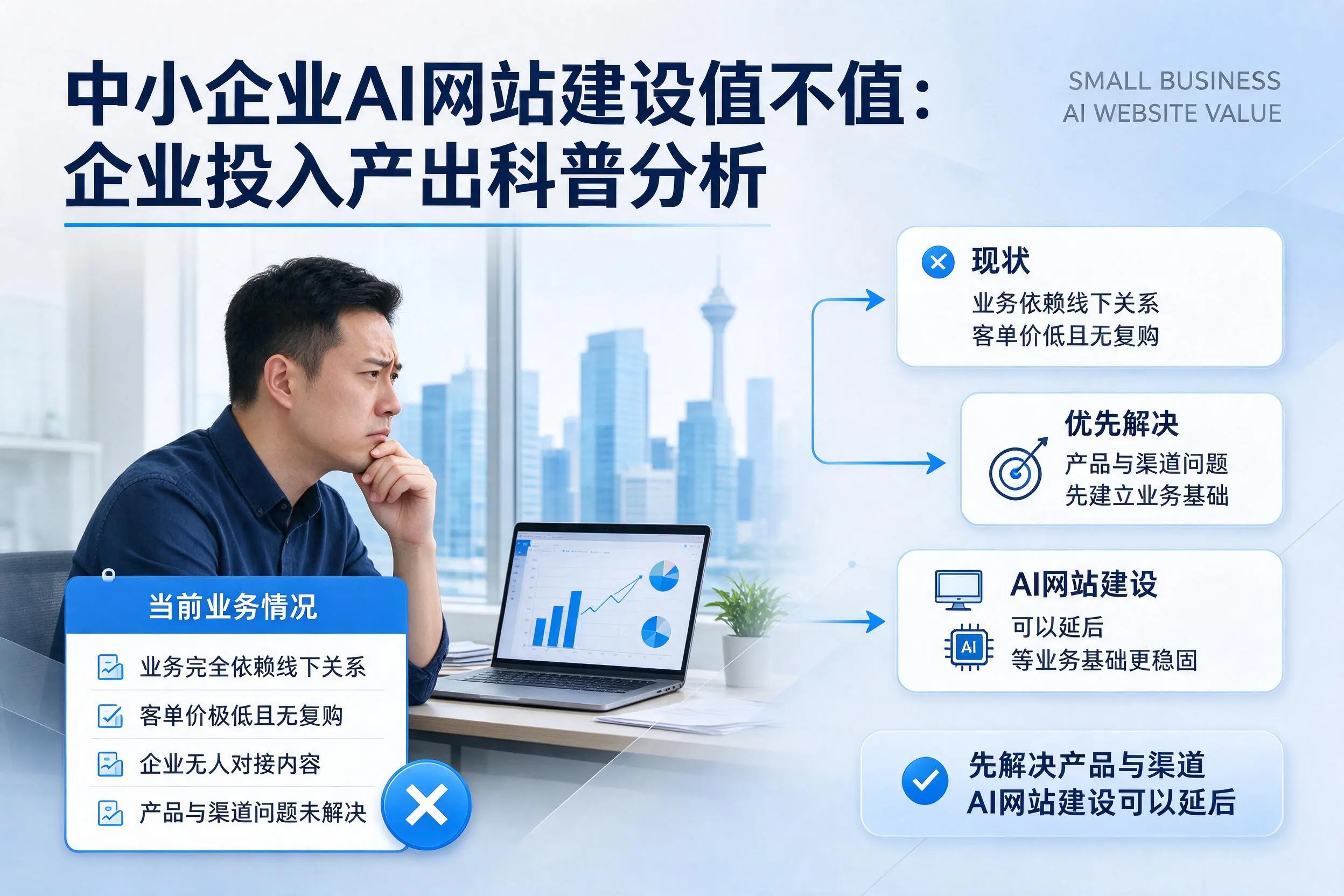 中小企业AI网站建设值不值:六盘水企业投入产出科普分析