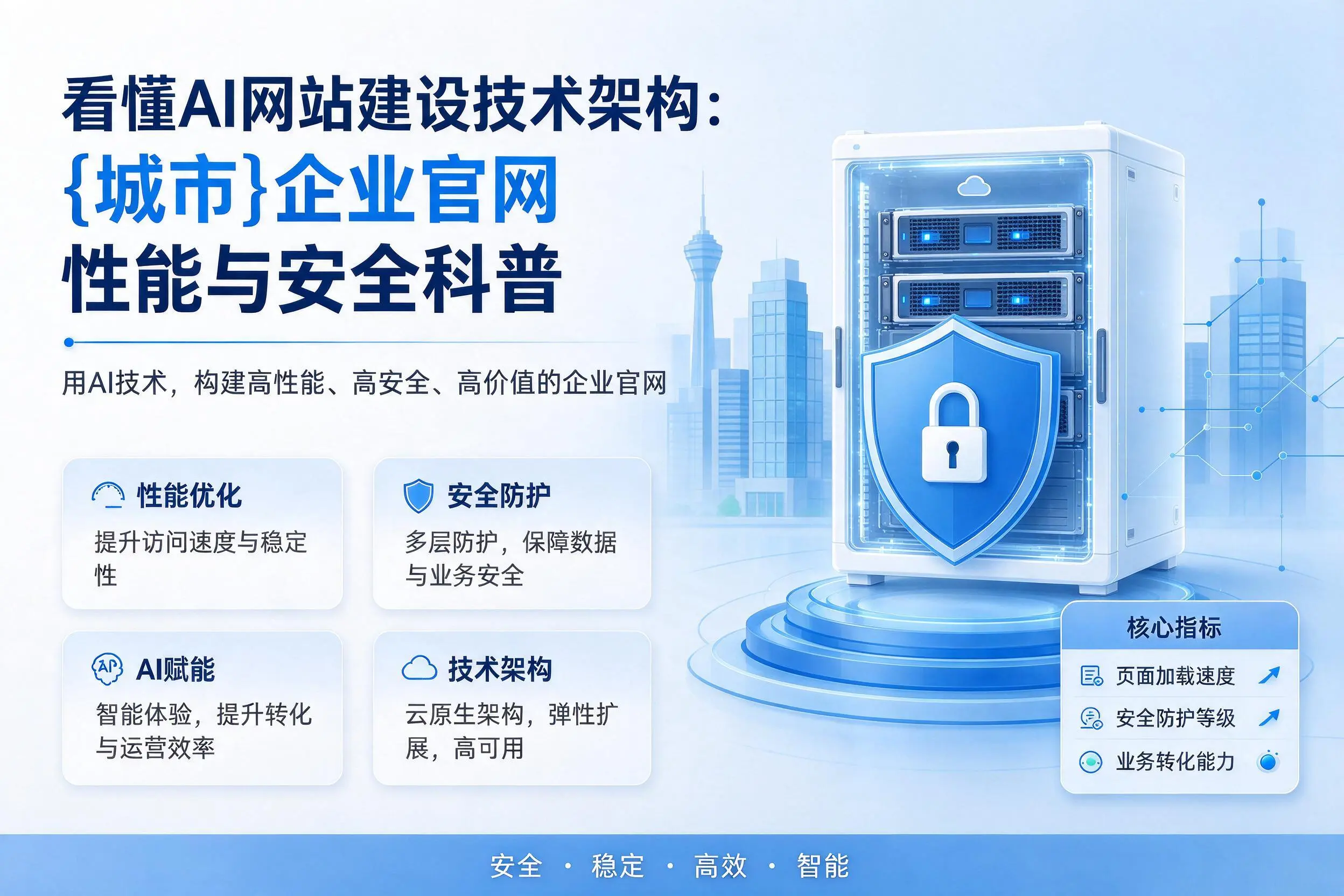 看懂AI网站建设技术架构：六盘水企业官网性能与安全科普