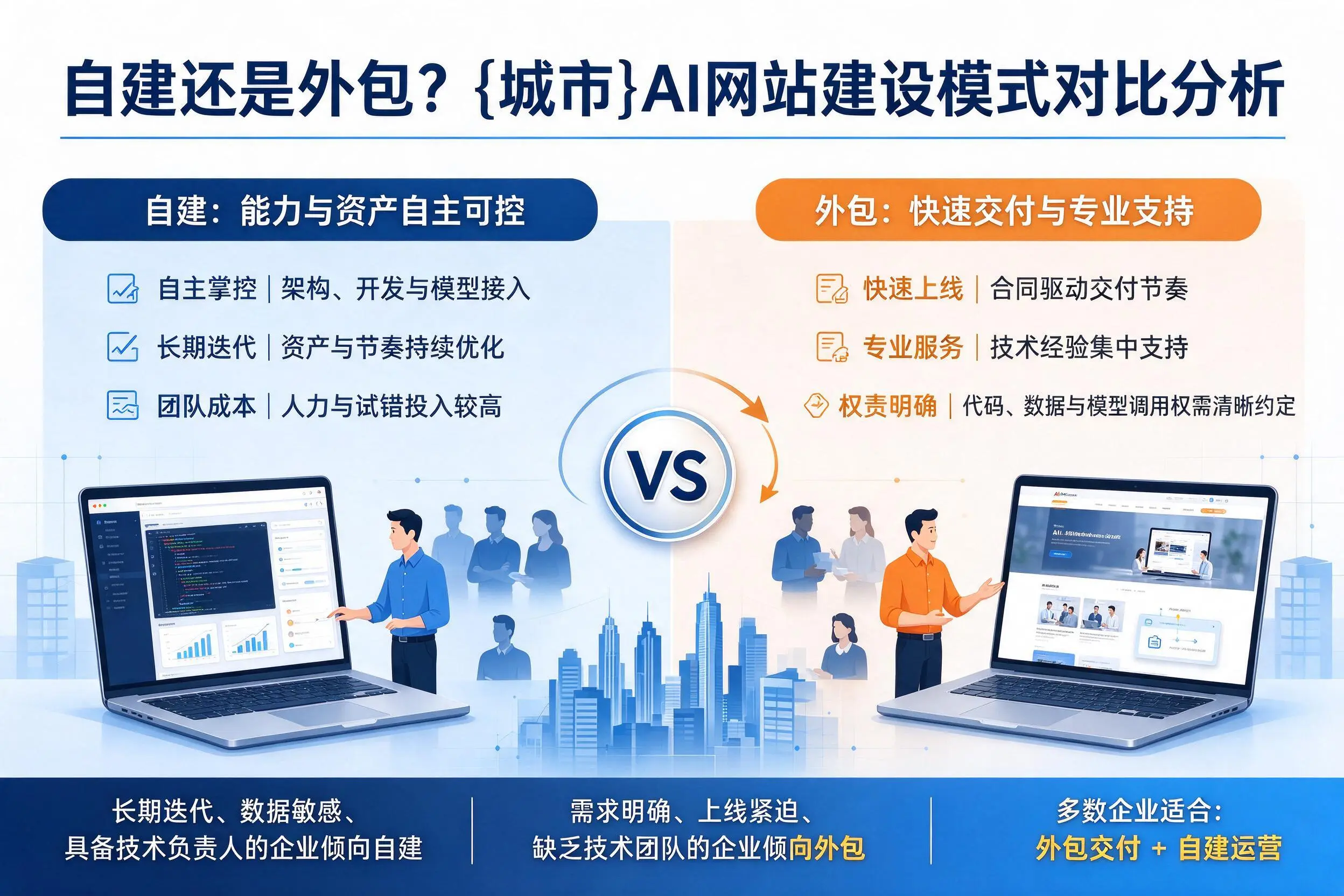 自建还是外包?六盘水AI网站建设模式对比分析