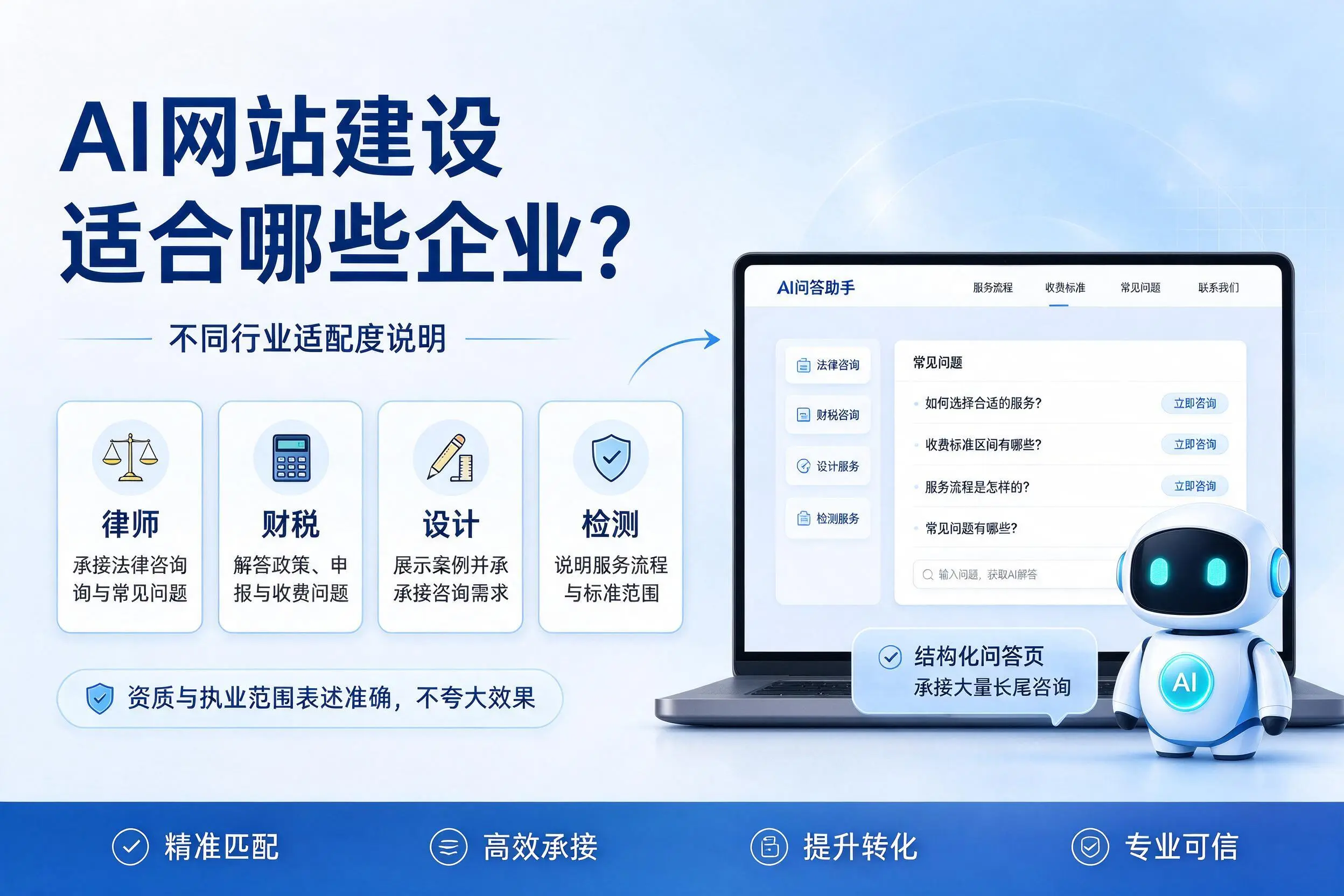 AI网站建设适合哪些企业？六盘水不同行业适配度说明