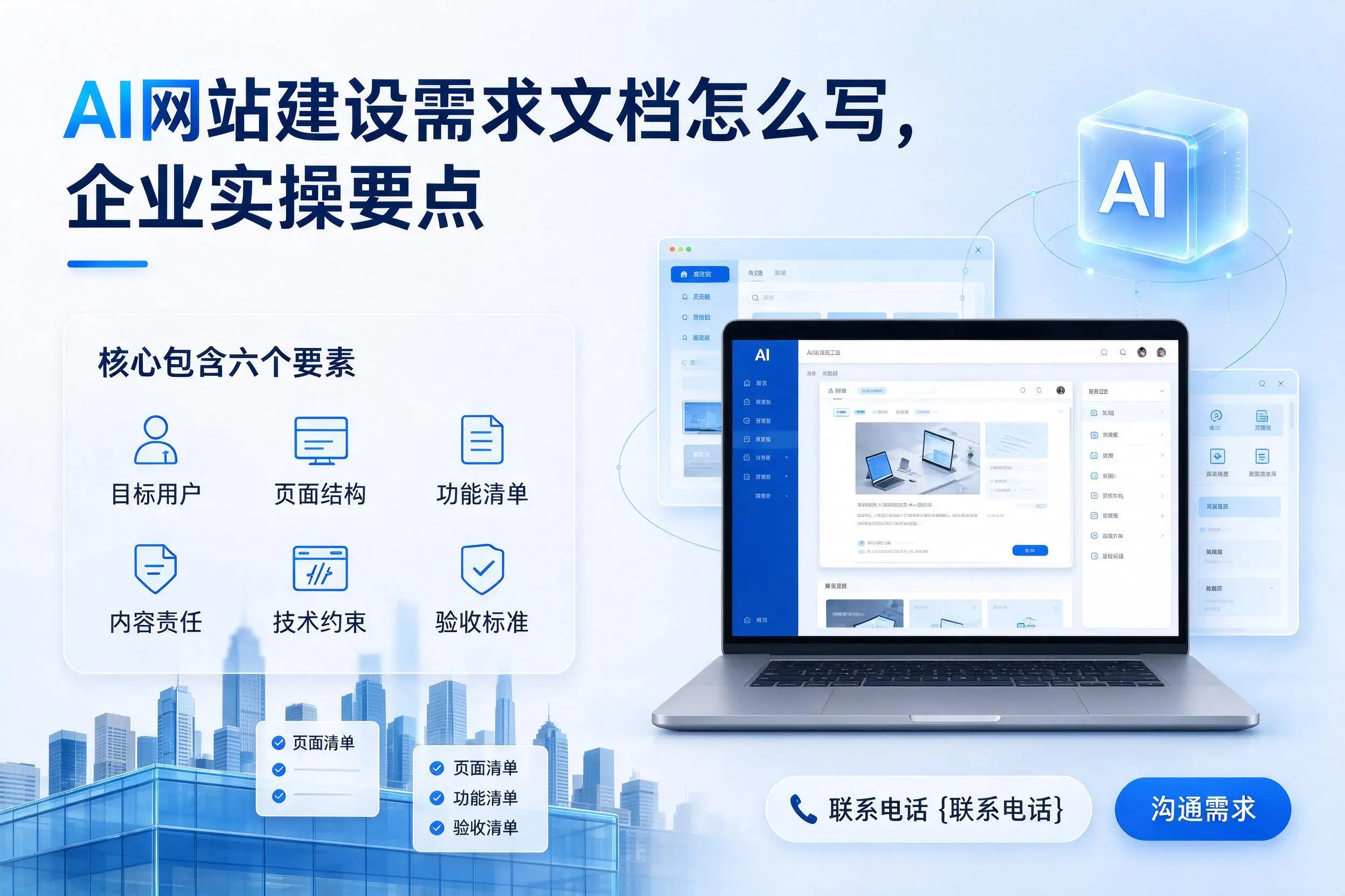 AI网站建设需求文档怎么写,六盘水企业实操要点